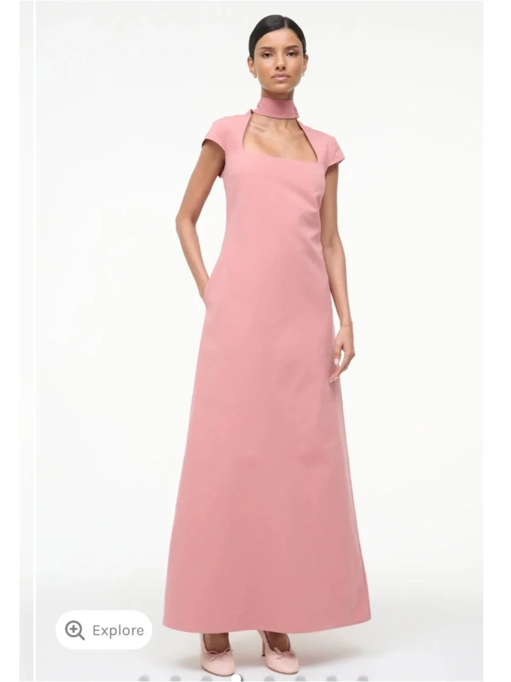 STAUD INGRID DRESS | ROSEWATER - Picture 4 of 11